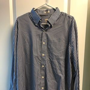 Peter Millar Navy Check Oxford Dress Shirt XL